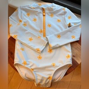 Floral Long Sleeve Swimsuit